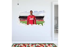 Beautiful Game Manchester United FC Wandaufkleber – Marcus Rashford 22/23 Broken Wandtattoo + Man Utd Aufkleber-Set (60 cm)