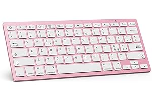 OMOTON Tastiera Bluetooth per iOS, Layout Italiano Compatibile con iPad 10.2 2021/2020/ 2019/10.5/9.7/11/ 12.9 Pollici, iPad PRO Air Mini e iPhone-Sottile e Leggera Oro Rosa