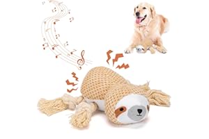 Nobleza Piszczące zabawki dla psów, pluszowe zabawki dla psów z dźwiękiem, odporna interaktywna zabawka dla psa dla małych średnich i dużych psów, (lenistwo)