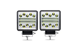 Boncak Arbetsbelysning Led 12v 24v Traktor,2X102W Arbetsstrålkastare Led Offroad Extra Strålkastare Körd Dimljus för SUV, UTV