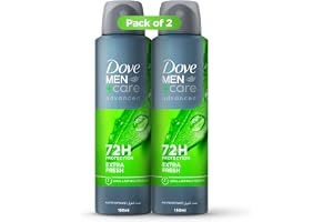DOVE MEN+CARE Antiperspirant Deodorant Spray, Extra Fresh, 150ml x 2