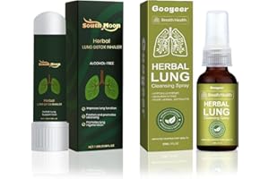 OURDORT Herbal Lung Spray, mit Nasal Stick, Herbal Lung Cleansing Spray, Atementgiftendes Kräuterlungenreinigungsspray, Lungenreinigung Spray, für Den Täglichen Gebrauch Geeignet