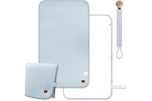 NUSBILA Cambiador Bebe Portatil Plegable incluye Chupetero a juego - Cambiador Bebé Portátil Impermeable con Cadena Chupete a juego - Regalos Originales para Bebes Recien Nacido