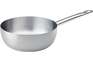 BALDASSARE AGNELLI Pentole Agnelli Linea Acciaio Casseruola Conica con Manico Tubolare, 18 cm