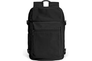 VOESLD Mochila Viaje Cabina Avion 40x20x25 para Ryanair, Mochila Equipaje de Mano Maletas Bolsa Viagem Mochila Hombre Mujer Trabajo Casual Travel Backpack para Vueling, Wizzair, Volotea (Negro)