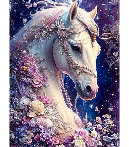 Diamond Painting Set 40x120 Cm – 5D Strassbild Mit Runden Diamanten, Schwarze Pferde