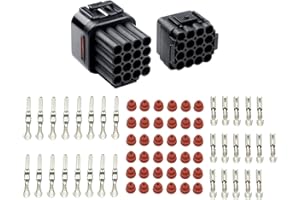 WMYCONGCONG 5 Kits 16 Pin Way wasserdicht Elektrische Verbinder Stecker für Auto Automotive,Passend für 2,2mm Klemmen Draht