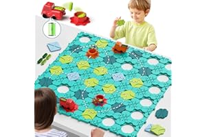 STEM MATCH Juguetes Infantiles Juegos de Mesa Constructor de Caminos Lógicos, Gran Puzzle Laberinto, Laberinto Eléctrico Coche de Juguete para niños y niñas Mayores de 4 años