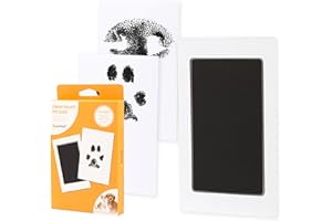 Pearhead Paw Print Clean Touch Ink Pad Kit for Dogs and Cats, Pet Owner Keepsake, DIY Inkless Paw and Nose Print Impression Set, Small/Medium