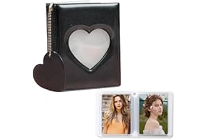 YEJAHY Mini Photocard Binder, Cute Mini album na zdjęcia, album fotograficzny, uchwyt na karty fotograficzne, na papier fotograficzny o przekątnej 7,8 cm (7,8 cm), przechowywanie albumu