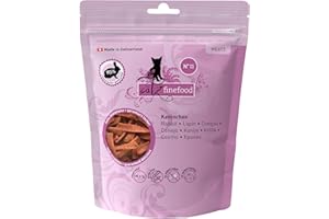 catz finefood Meatz smakołyki dla kotów, królik nr 11, chrupiące paski z mięsa króliczego, grillowane i suszone, przekąska dla kota bez cukru, bez zbóż, 45 g