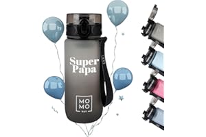 MOMO WAY Super Papa Borraccia in Tritan Bottiglia D'acqua Senza BPA Regalo Per La Festa Del Papà Fitness Yoga Scuola Bicicletta Campeggio Super Papa 600ml