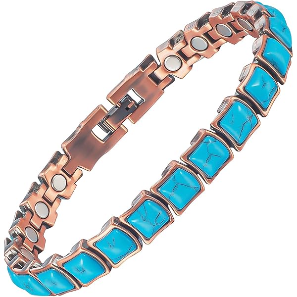 JEROOT Bracciale Magnetico In Acciaio Inox Con Cristalli Rosa – 19 Magneti, Regolabile, Strumento Di Rimozione Incluso. - 2