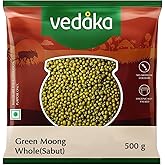 Amazon Brand - Vedaka Popular Unpolished Green Moong Whole (Sabut), 500 g|Naturally Rich in Protein |Naturally Cholesterol free
