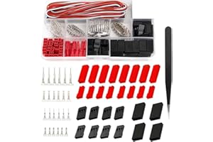 HUAZIZ 40 Sets Servo Stecker Verbinder Buchse Crimp Pin Kabel Kit kompatibel JR JST SYP Futab