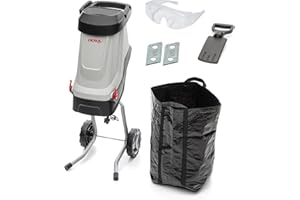 IKRA trituradora eléctrica IMH 2800, incl. bolsa de recogida de 45 l, 2800 W, incl. 2 cuchillas reversibles de repuesto y gafas de seguridad