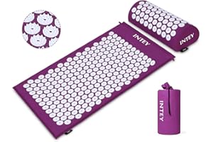 PetrolScooter Acupressure Mat Pillow Set & Travel Bag Massage Muscle Back Neck Shoulders Legs Chest Pain Stress Tension Relief Acupuncture