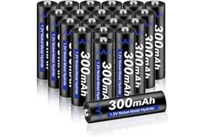 CITYORK Akumulator AAA 300 mAh 1,2 V NiMH 20 sztuk – akumulatory do wielokrotnego ładowania, niewielkie samorozładowanie i wstępnie naładowane, idealny do zabawek, klawiatury radiowej/myszy