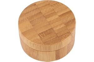 Healifty Estuche Cosmético De Bambú Para Polvo Suelto 30G Caja Vacía Con Puff Portátil Para Viajes Y Almacenamiento Seguro