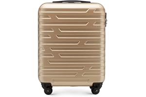 WITTCHEN A-line II Kabinengepäck Handgepäck Bordkoffer Hartschale ABS Hochwertiger und Stabiler Größe S Gold