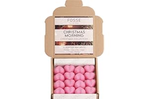 FOSSE LIVING Weihnachtsmorgen Duftende Sojawachs Schmilzt | Duftwachs für Duftlampe Teelicht & Elektrisch | Vegan, Plastikfrei & Langanhaltend Wax Melts | 16er Pack