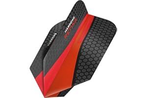 DARTS CORNER Harrows Retina Dart-Flights, 100 Mikrometer, extra-stark, schmal, Rot, 5 Sets (insgesamt 15 Stück)