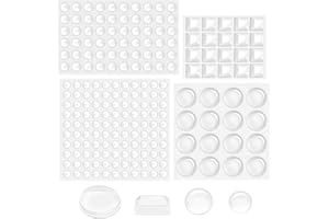 EOPUOZS 206 Sztuk Samoprzylepnych, Elastycznych Odbojników do Drzwi, Przezroczystych, Gumowych Odbojników do Drzwi, Szafek, Mebli, Amortyzujące Hałas (4 Rozmiary)