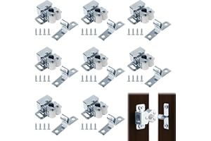 Girihe 8 PCS Cupboard Catch, Roller Catchh with Screw Cupboard Catches and Latches Double Roller Catch for Closet Kitchen Cabinet Latch and Catche with Screws