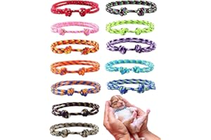 KGDUYC 12pcs collari identificativi per cuccioli,Collarini Regolabili Collare Cucciolo Cane Collare Gattino coniglio Colorato Flessibile di Tessuto Morbido Accessorio per Identificazione Cuccioli