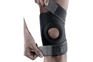 ZWZNBL Soporte de rodilla ajustable transpirable con tiras antideslizantes para hombres o mujeres, artritis, dolor en las articulaciones, alivio del dolor de meniscos, deportes para correr
