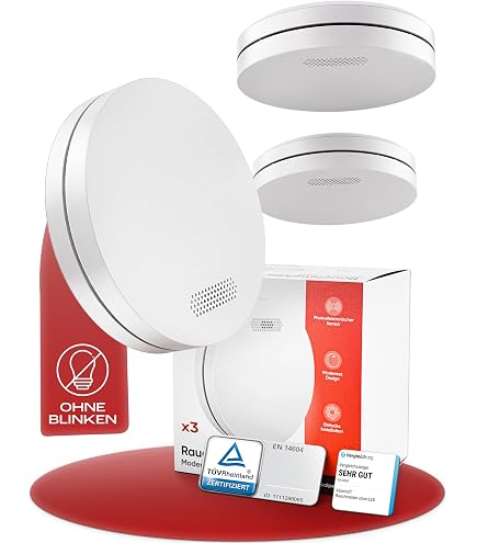 Kit Sécurité ELRO : 2 Détecteurs De Fumée Ultra-plats + 1 Détecteur CO - Batterie 10 Ans - Normes EN14604 & EN50291