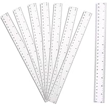 Lot Règles 15cm Plastique Lot De 36 Règles Scolaires ZoeTekway 15cm - Plastique Flexible Transparent - Double Échelle CM/Pouces Règles Plastique Enfants 15cm