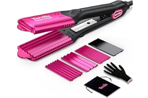 ‎TERVIIIX Terviiix Kreppeisen für Haare Multistyler für Flauschige Frisur, Crepeisen Haare Wellen mit 4 Austauschbaren Platten, Kräuseleisen für Volumen, 60 Minütiger Abschaltautomatik, Einstellbarer Temperatur