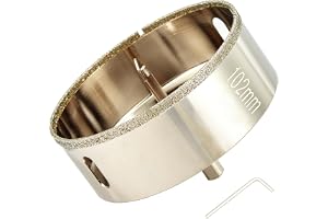 DaduoRi 100 mm diamanthålsåg med pilotbit,10 cm kakelspets belagd hålsåg med styrborr i mitten för glas, porslinskakel, keram