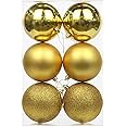 BAKEFY-5 cm Golden Large Hanging Shatterproof Tree Ball Christmas Ball Ornaments Decorative Ball with Tree Ornaments for Xmas Holiday Wedding Decoration