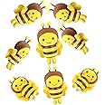 Azonee 8 Pcs 5 Inch Stuffed Bees Plush Soft Bees Small Bee Stuffed Animal Realistic Cartoon Little Honey Bee Stuffed Toy Adorable Bee Doll for Bee Birthday Party Decorations DIY