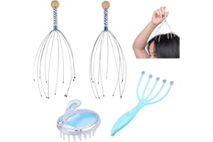KARE & KIND Scalp Massage Kit - 2x Scalp Scratcher, 1x Roller Ball Claw Massager and 1x Shampoo Massage Brush - Relaxes and Rejuvenates - Stimulates Blood Circulation - Keeps your Scalp Clean and Healthy