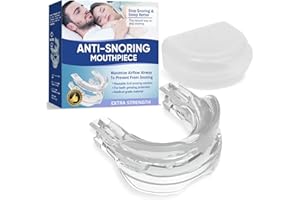 ATUIO - Aufbissschienen, Anti-Schnarchschiene, Effektiv Schnarchstopper Mundstück Beißschiene Nacht Gegen Zähneknirschen und Schnarchen Männer Frauen