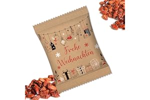 ‎LOGBUCH-VERLAG Logbuch-Verlag 25 x gebrannte Mandeln mini Snacktütchen - kleines Geschenk Kunden Mitarbeiter Frohe Weihnachten 7 x 8,5 cm
