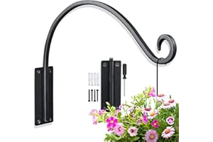 Qiang Ni Bird Feeders Hanging Brackets (16 Inches) More Stable and Sturdy Hanging Basket Brackets, Outdoor Bird Feeder Hooks