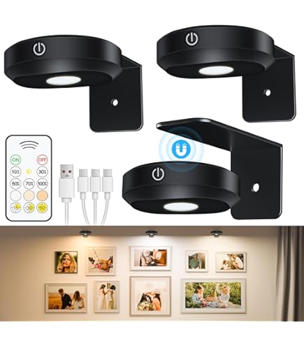 Kabellose Bildbeleuchtung 2er Set - Magnetische LED Lampen Mit Fernbedienung