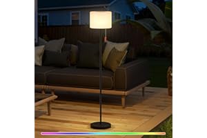 MALUX Lampadaire solaire sans fil avec capteur de lumière, étanche IP44, hauteur réglable 148 cm, lampadaire solaire pour extérieur, décoration, terrasse, jardin