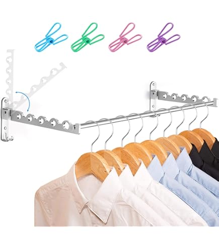 JOLY FANG étendoir Mural, Cintre Mural Support De Séchage, Rotation 90