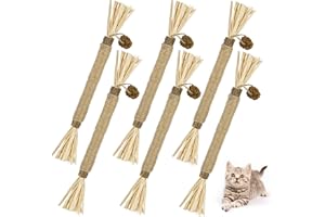Adiwo Zabawki z kocimiętką, 6 szt. Pałeczki do żucia dla kotów, Naturalne patyczki Matatabi dla kotów, Czyszczenie zębów kota zabawki do żucia, w celu wyeliminowania nieświeżego oddechu