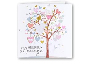 Editions Cely Carte Félicitations MARIAGE - création originale 15x15 cm, enveloppe incluse - qualité Premium (CP007)