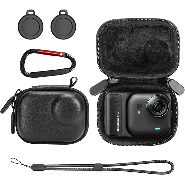 Custodia TPU Per Insta360 Go Ultra – Con Cinturino Da Polso, Copriobiettivo E Cordino Anti-smarrimento, Trasparente O Nero