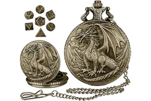 MLZTINGR Mini Set di Dadi D.N-D | 7 Pezzi Piccoli Poliedrici in Metallo D&Ds Dadi Set | Cassa Liscia per Orologio da Tasca Accessori per Giochi da Tavolo