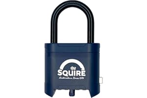 Squire Mystic Combi BF60/1.5 Long Shackle Heavy Duty Combination Padlock – 4 Wheel Code Lock for Shed, Gate, Toolbox, Garden & More – Weatherproof & Keyless Security