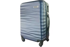 GUSKASA Valigia, Trolley Stiva, 2024-blu, 43 * 26 * 66cm, da 24 Pollice, 3.1kg, con Ruote Girevoli a 360 gradi, Maniglia Rettratile