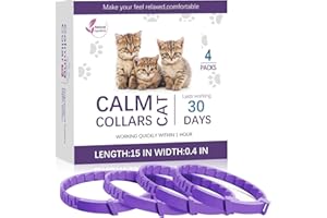 HoaaiGo Beruhigendes Halsband für Katzen, Pheromone Katzen Beruhigende Halsbänder Katze, Anti-Angst-Pheromon Beruhigende Halsband, Anti Stress Katzenhalsband Ruhiges Verhalten